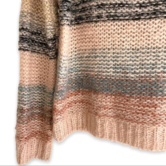 Nümph Anthropologie Wool Mohair Blend Nucharlie Knit Pullover Sweater Striped - Picture 9 of 10